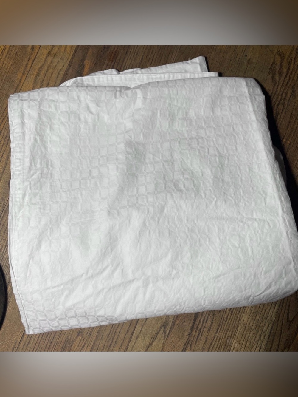 White Textured Bedding Cotton Duvet Cover Classic Comfort